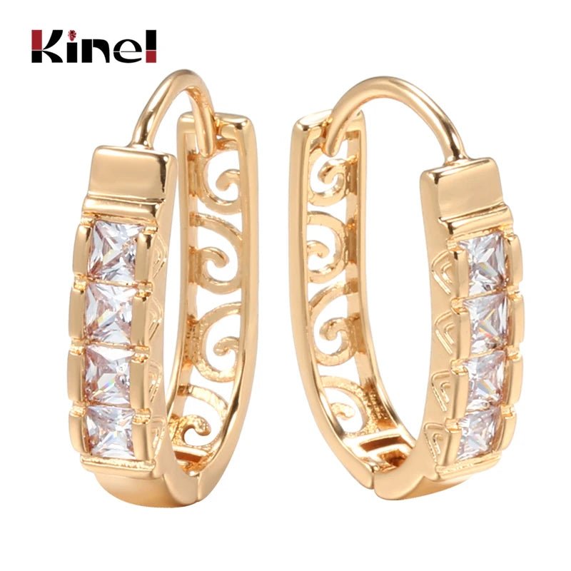 Zircon Hoop Earrings Women